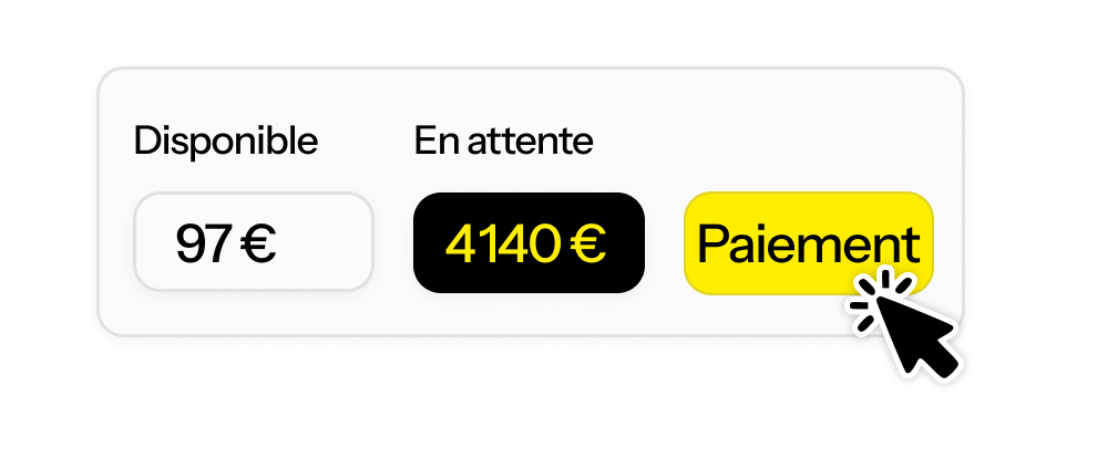 Solde de commissions disponible et paiement