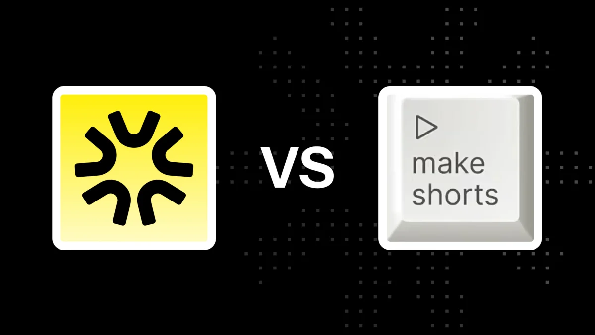 Logos MakeShort.io et makeshorts.ai face à face